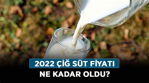 çiğ süt fiyatı 2022 